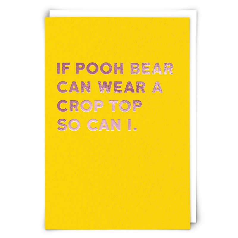 Pooh Bear Greetings Card
