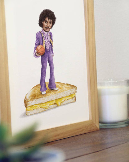 Dave Chappelle as Prince Watercolor Print