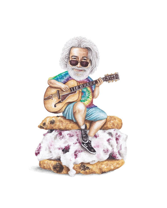 Jerry Garcia Watercolor Print