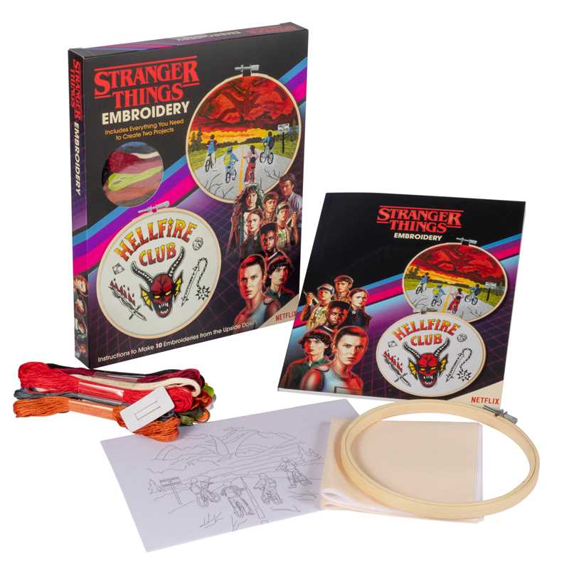 Stranger Things Embroidery: Kit and Paperback How-To; 80 pages