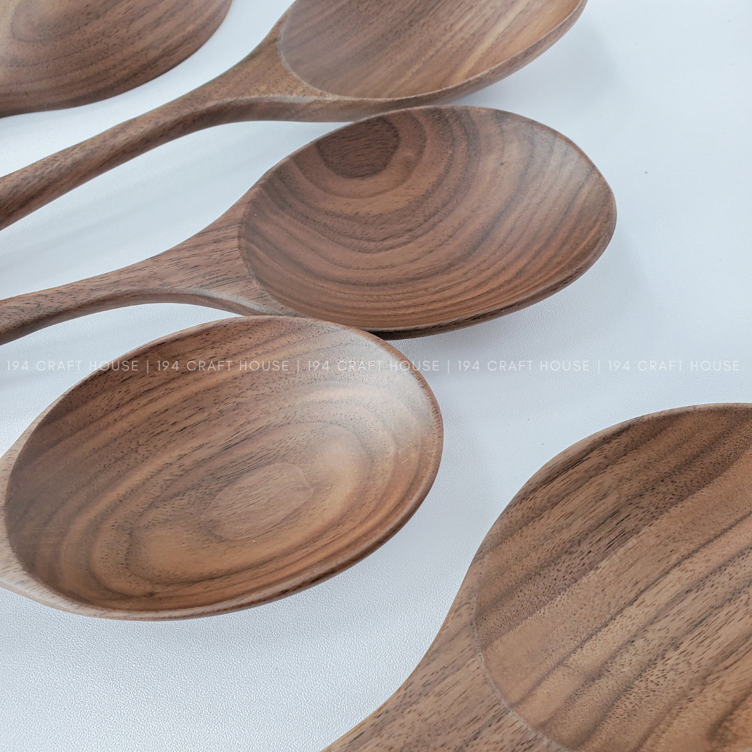 Large Walnut Wooden Spoon - Kitchen Serving Utensils