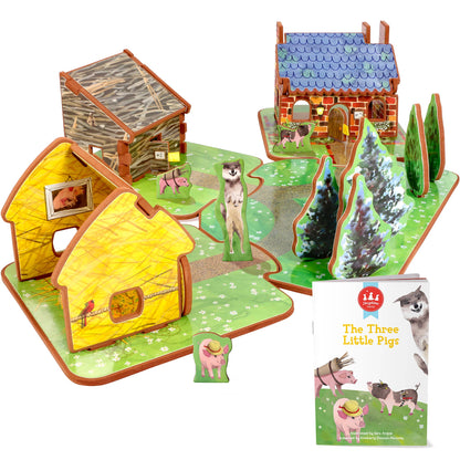 The Three Little Pigs Book and Play Set