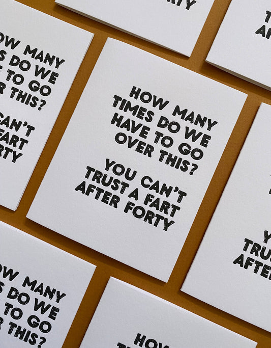 Old Fart Card - Happy 40th Birthday greeting card