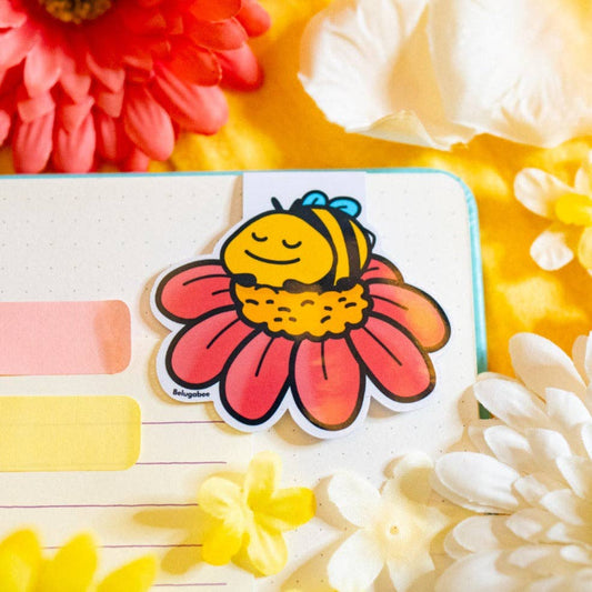 Sleepy Bee Magnetic Bookmark