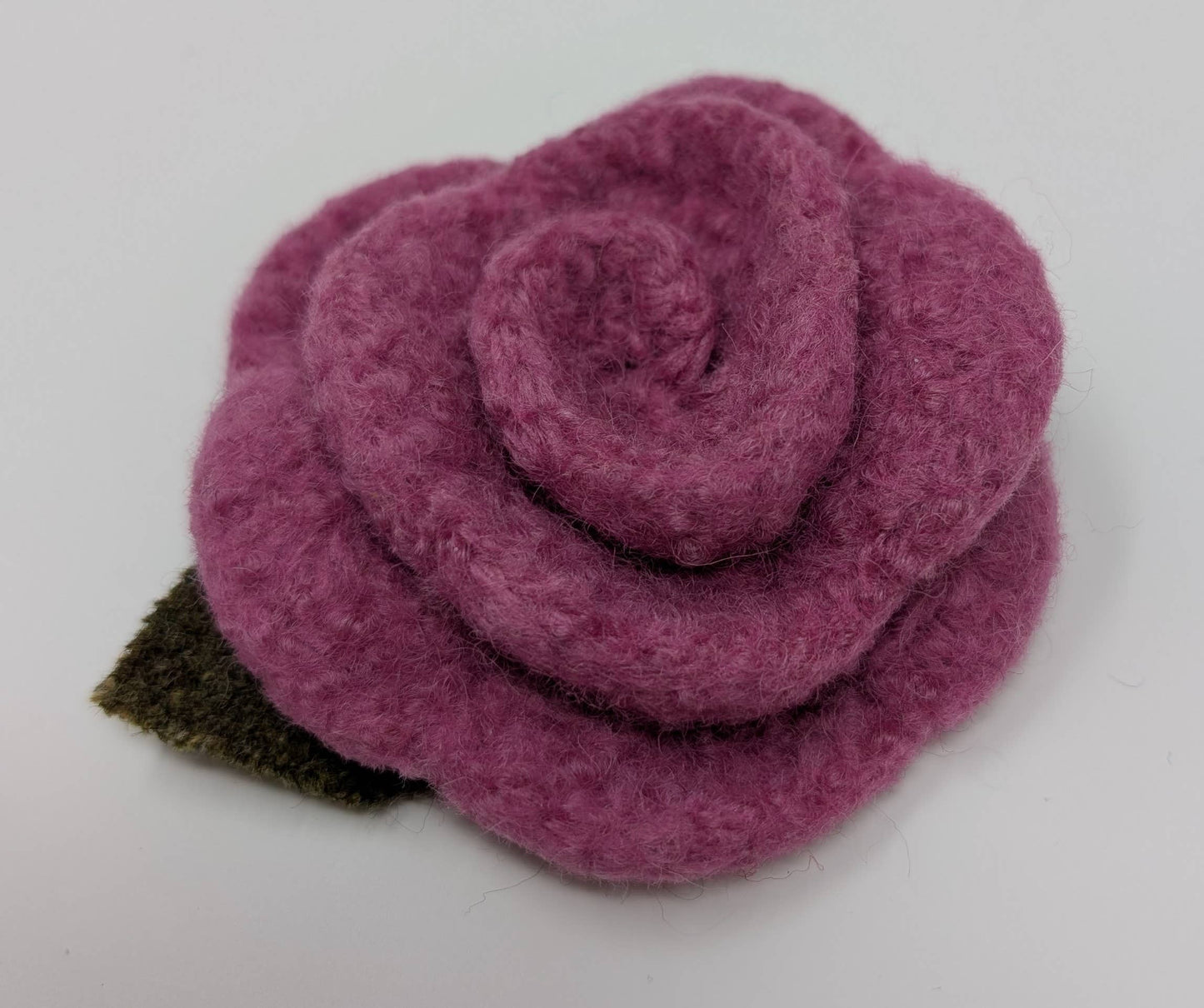 Hand Felted Rose Brooch