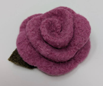 Hand Felted Rose Brooch
