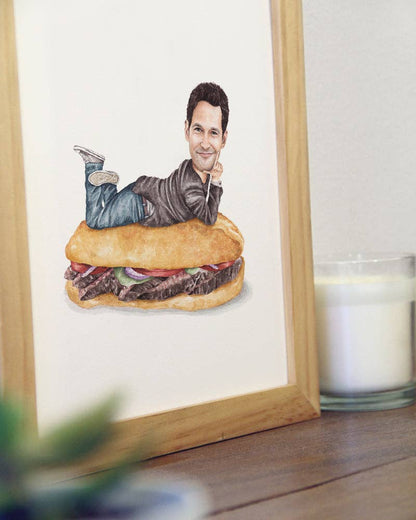 Paul Rudd Watercolor Print