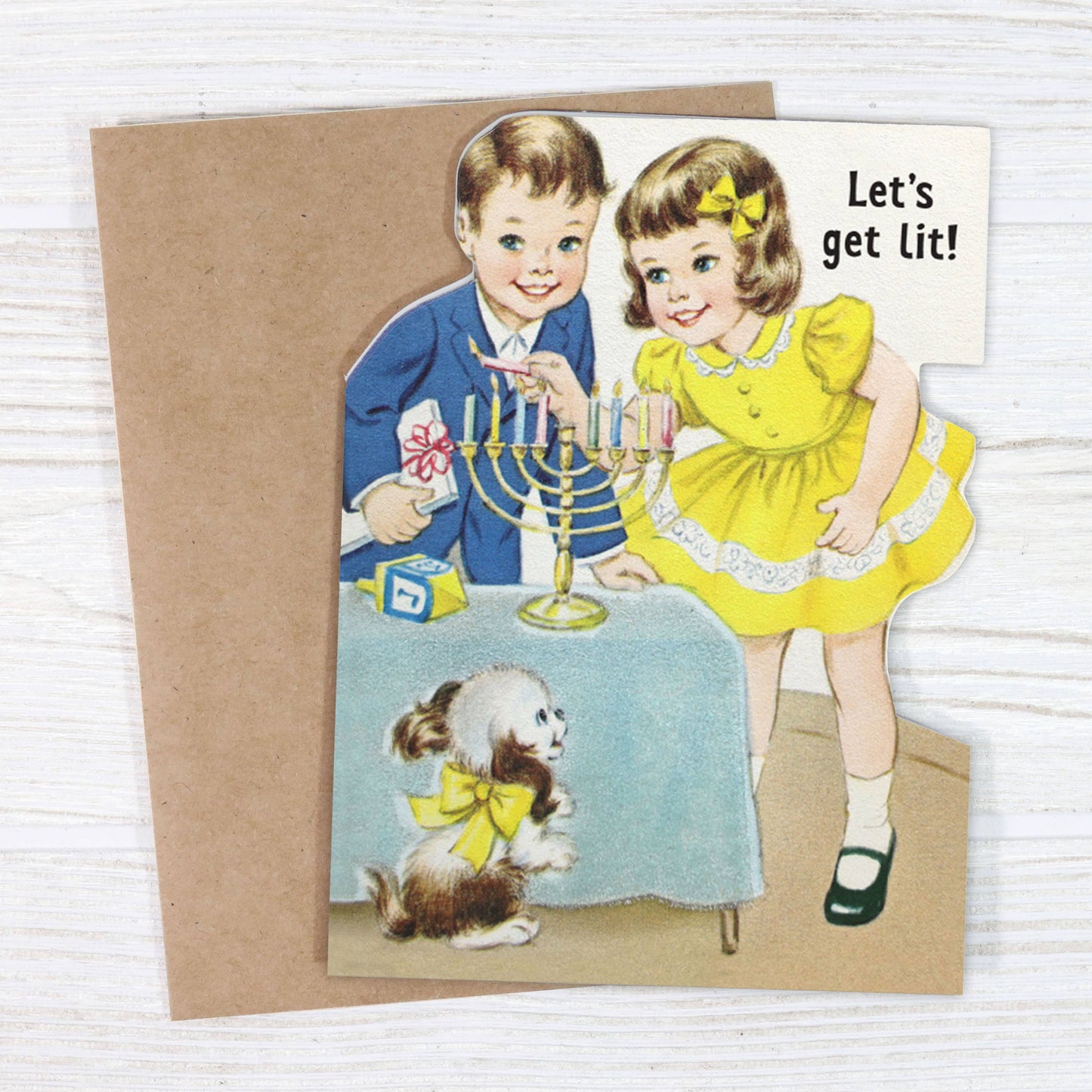 Let's Get Lit - Funny Hanukkah Greeting Card