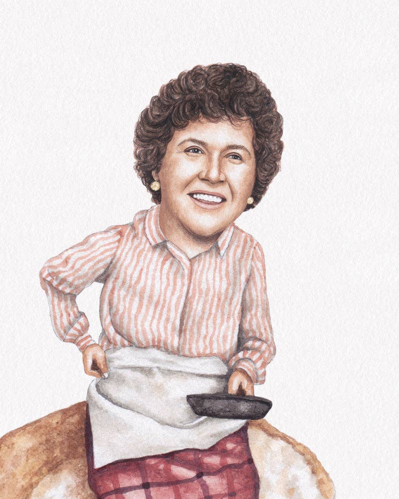 Julia Child Watercolor Print