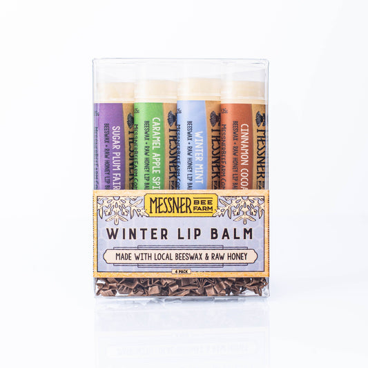 Winter Pack of 4 Messner Local Besswax Lip Balms
