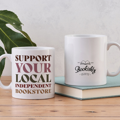 Support Indie Bookstores Ceramic Mug