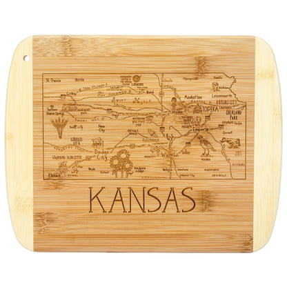 A Slice of Life Kansas 11" Cutting & Serving Board