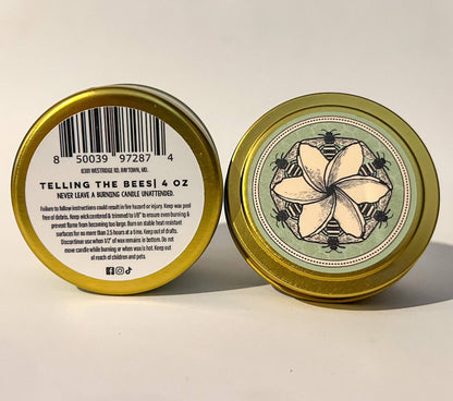 Telling The Bees 4oz. Candle - Paraffin free!