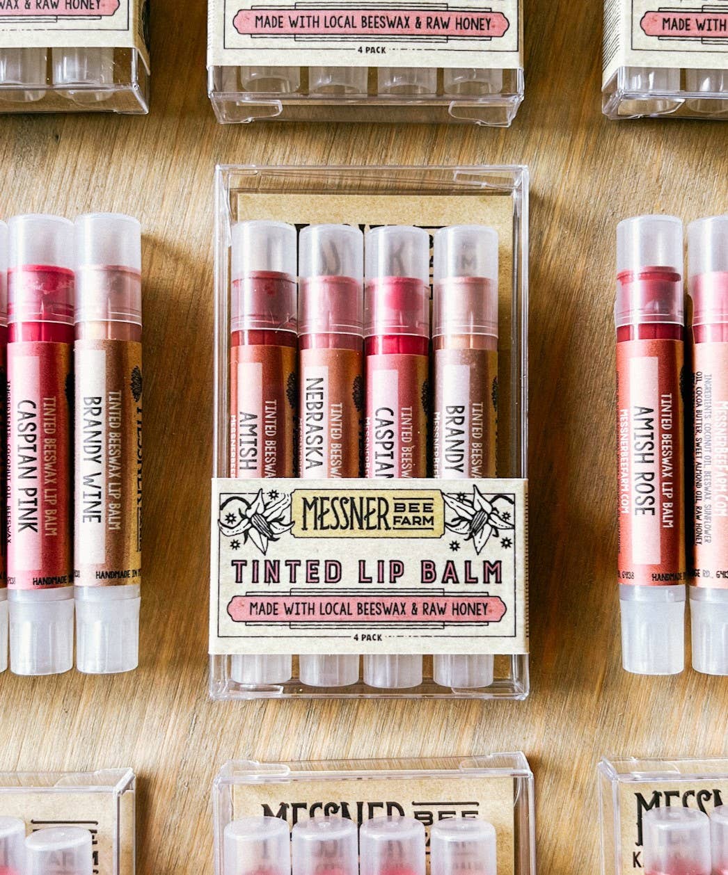 Lip Tint Pack of 4 Messner Local Beeswax Lip Balms