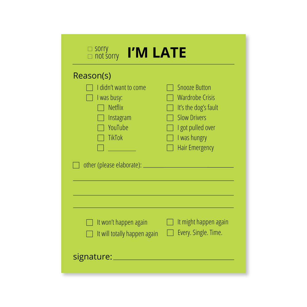 Late Note.pdf Late Notes: Green – Shop7Stories