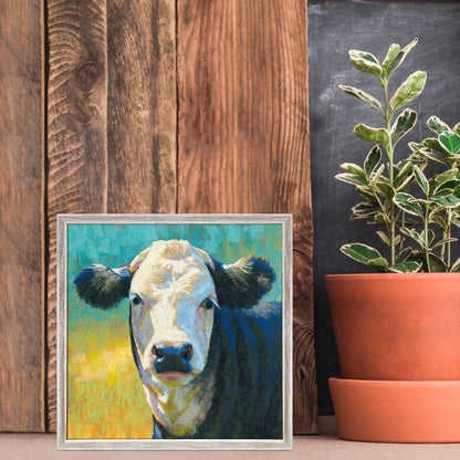 Pastoral Portraits - Lone Grazing Mini Framed Canvas