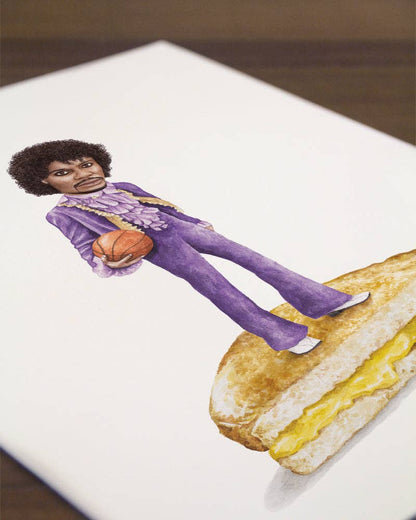 Dave Chappelle as Prince Watercolor Print