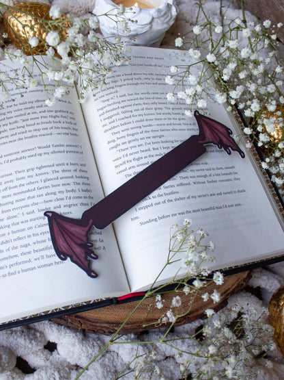 3D Dragon Wings Bookmark | Soft Touch: Green