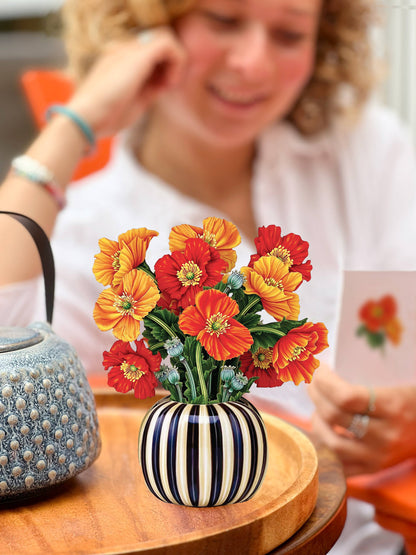 Mini French Poppies Pop-up Greeting Cards