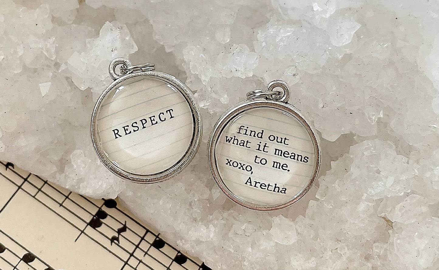 Respect Double Sided Round Charm