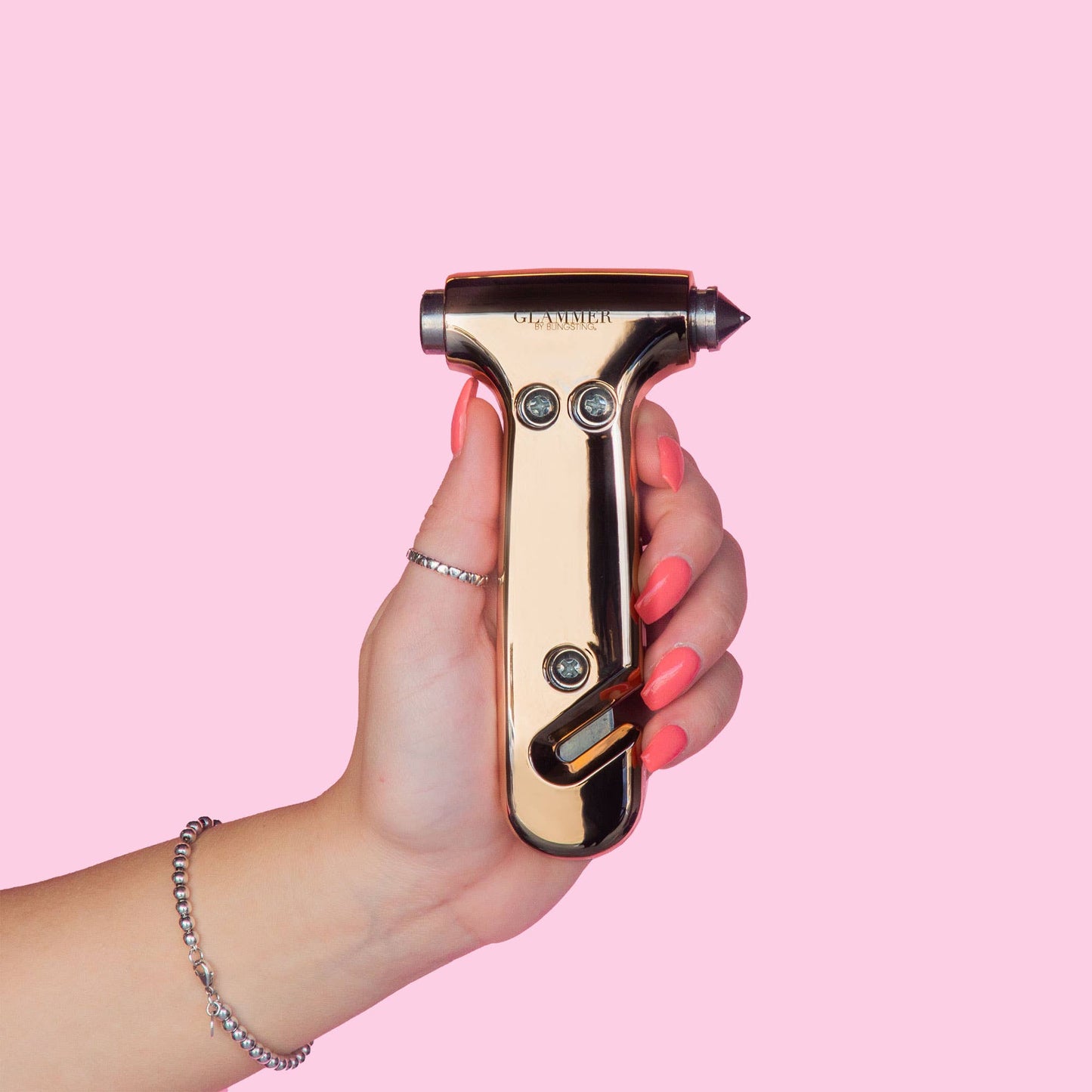 Emergency Escape Hammer | Metallic Rose Gold