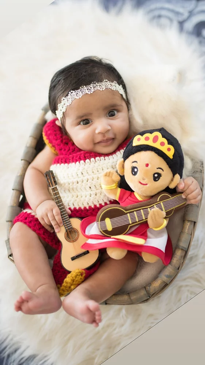 Saraswati Devi (Mini 7") Mantra Singing Plush Toy