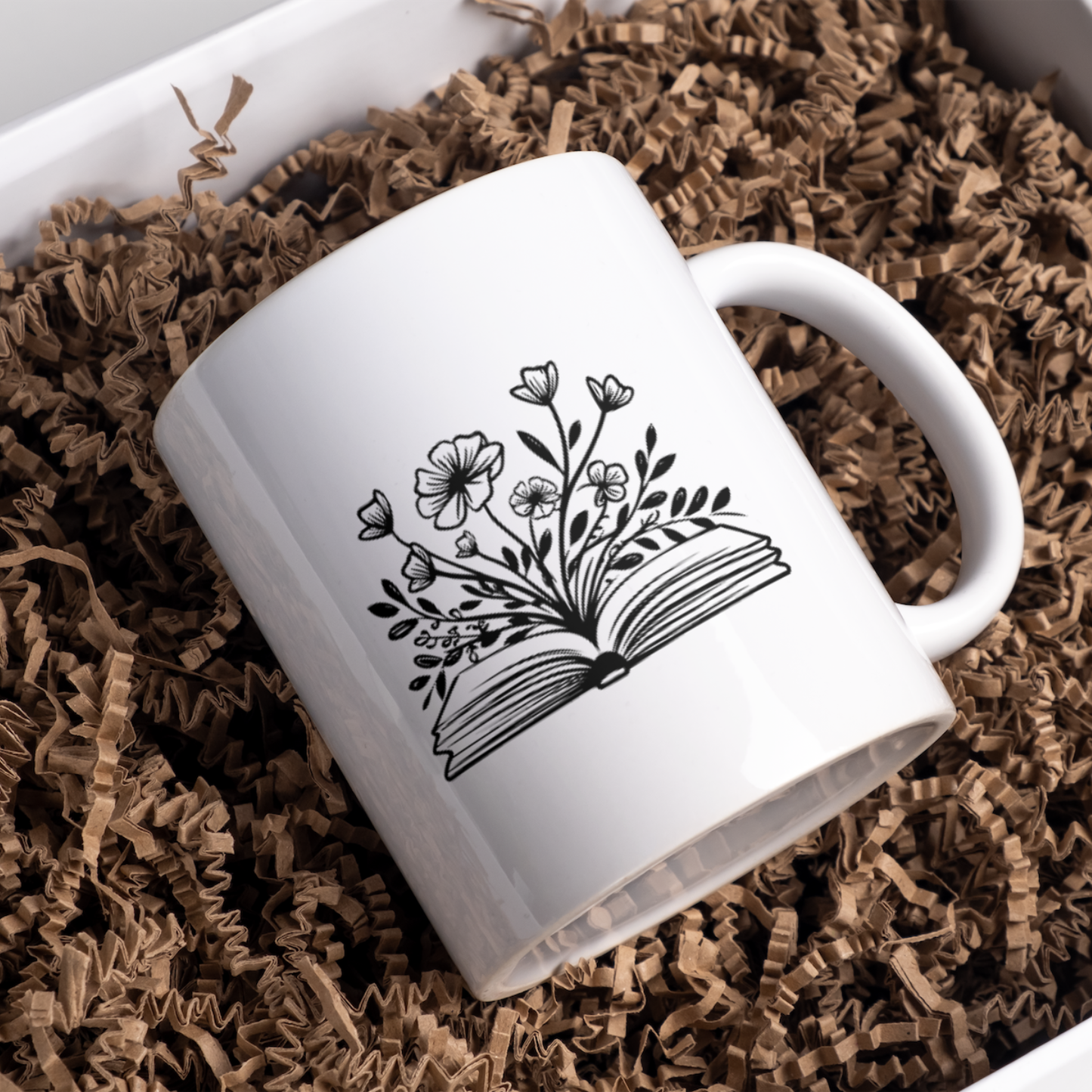 Book Flowers Mug