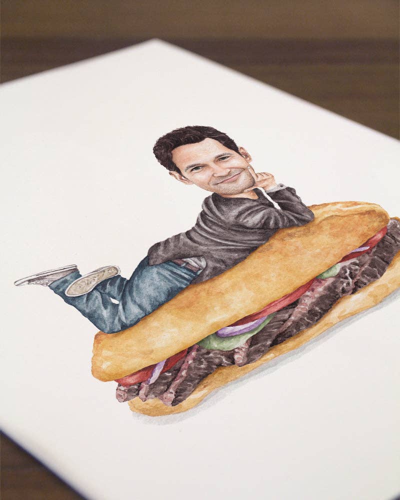 Paul Rudd Watercolor Print