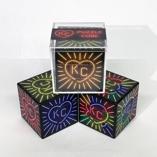 Puzzle Cube - KC Heart Neon