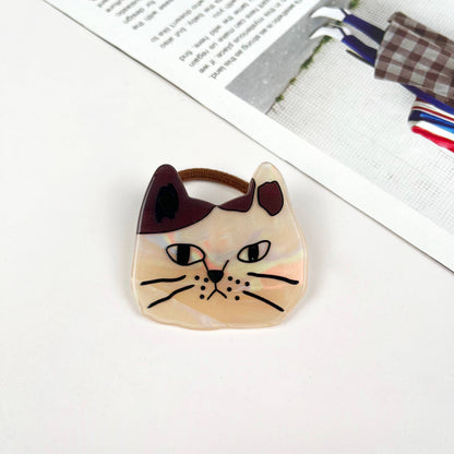 Lovely cartoon cat hair tie: E