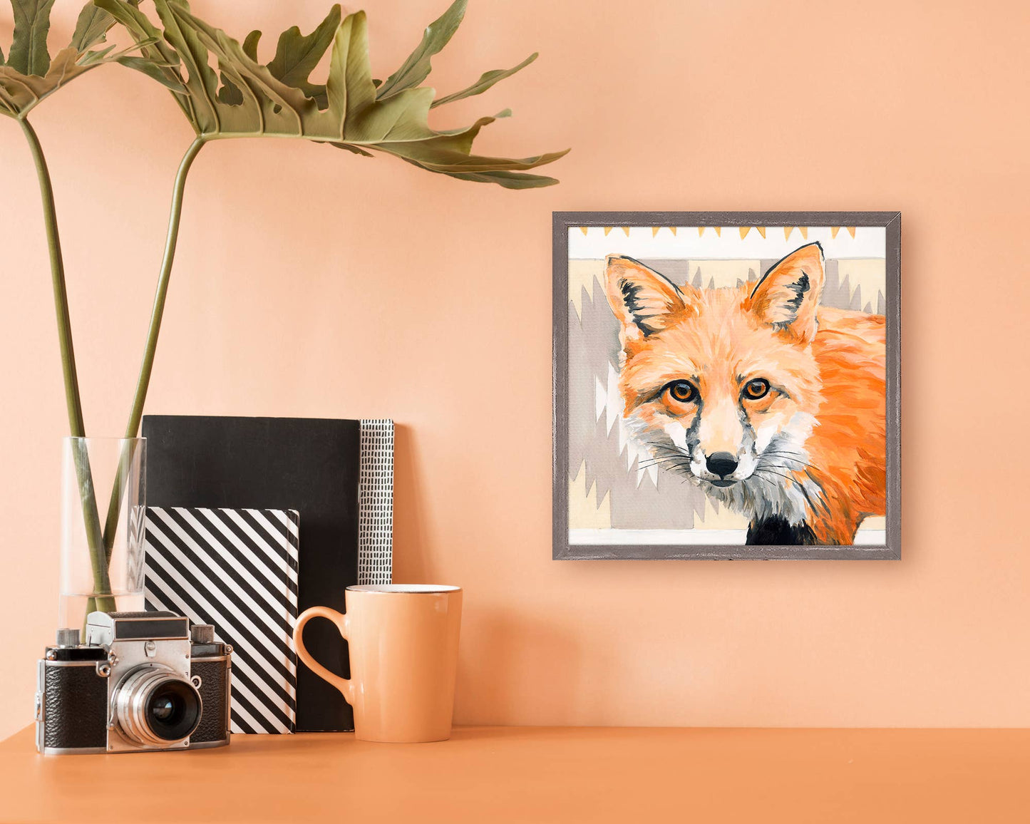 Woodland Life - Aztec Fox Mini Framed Canvas