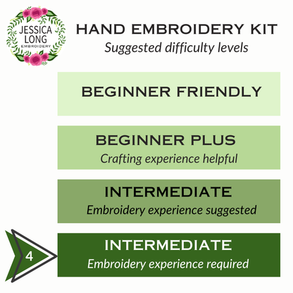 Forest Snail Intermediate Embroidery Kit