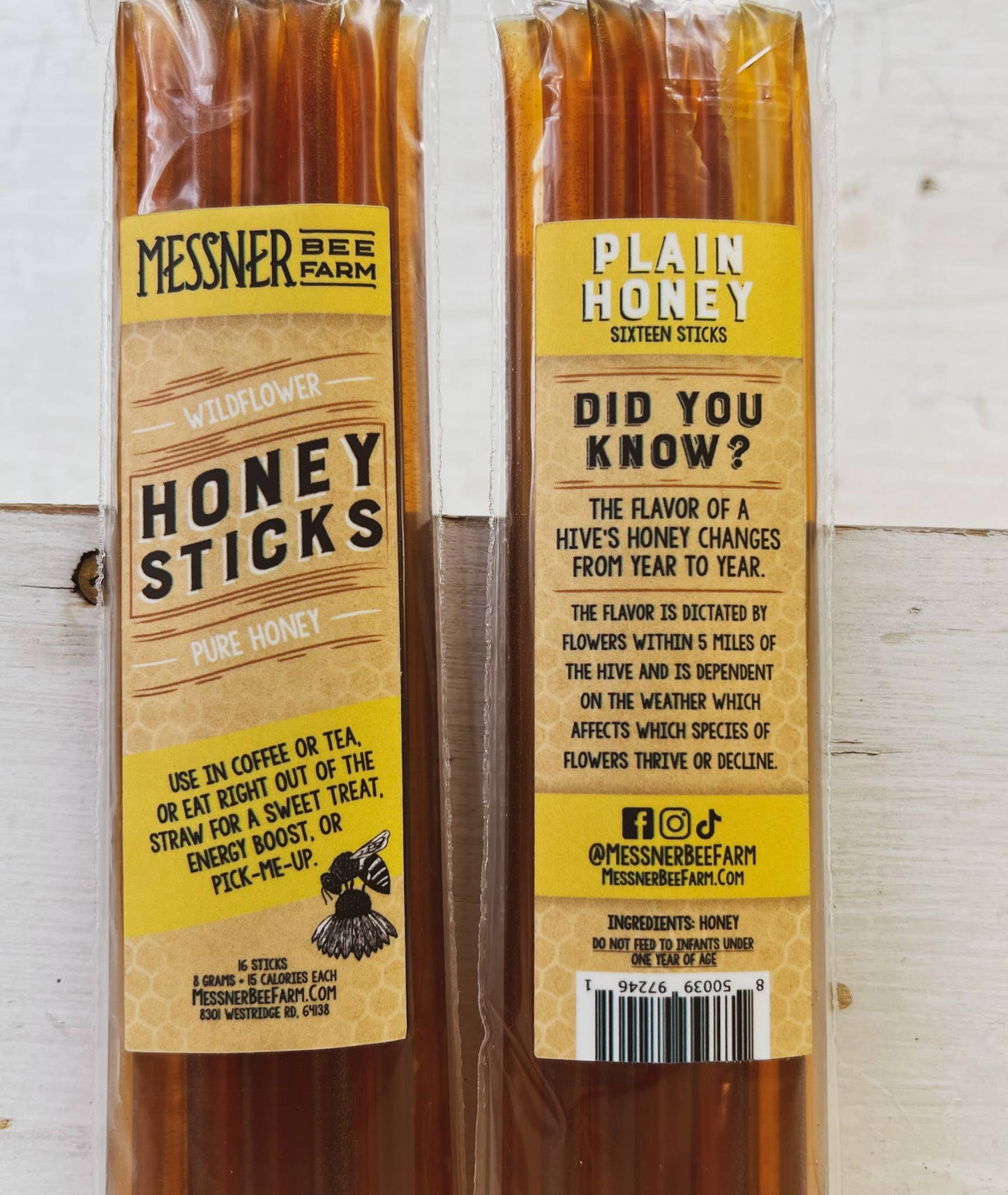 Honey Sticks Wildflower Honey- Pack of 16