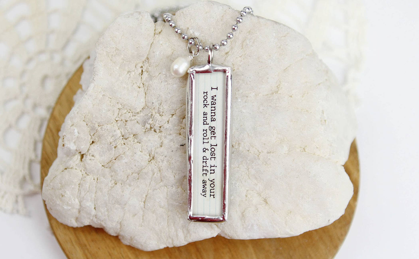 Drift Away XO Lyric Charm Necklace: Charm Only