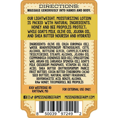 Messner Milk and Honey Lotion - 2oz Travel