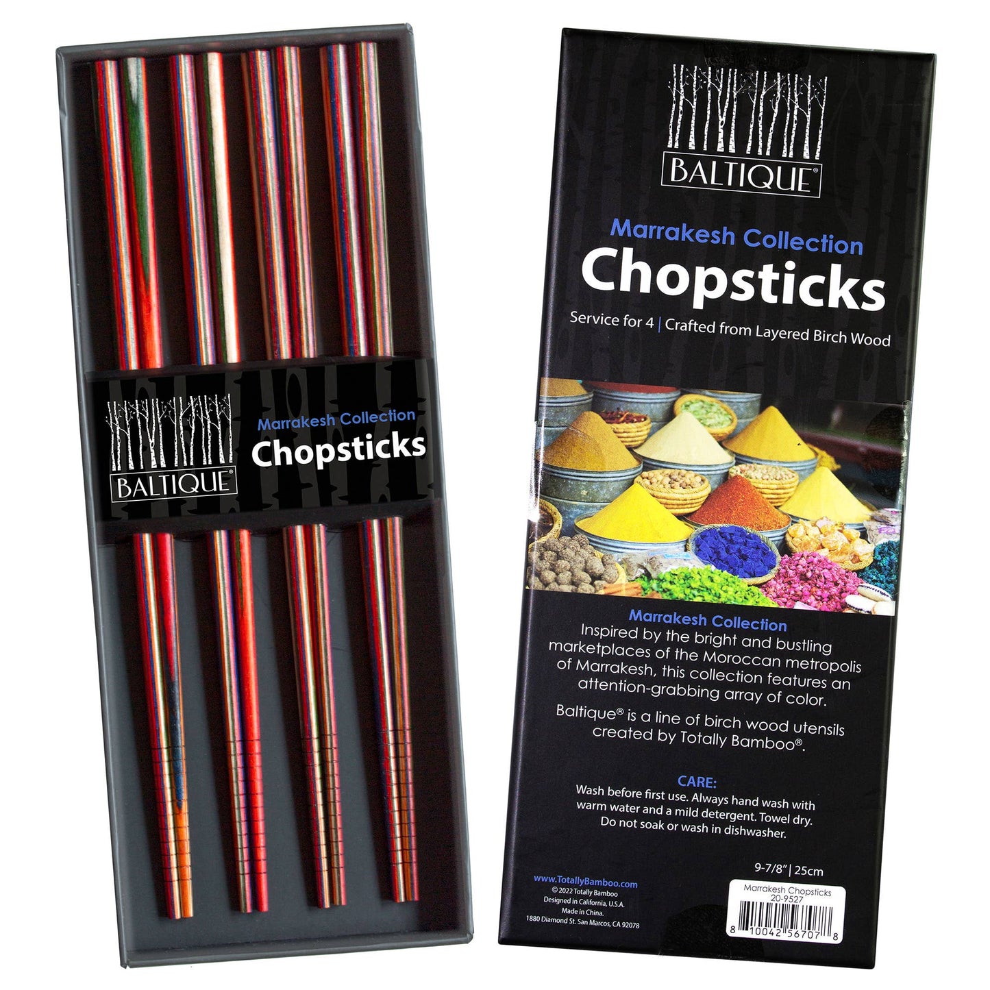 Baltique® Marrakesh Collection Reusable Chopsticks, 4 Pairs