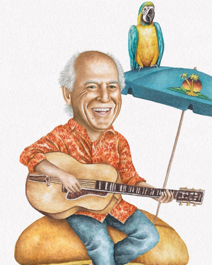 Jimmy Buffett Watercolor Print