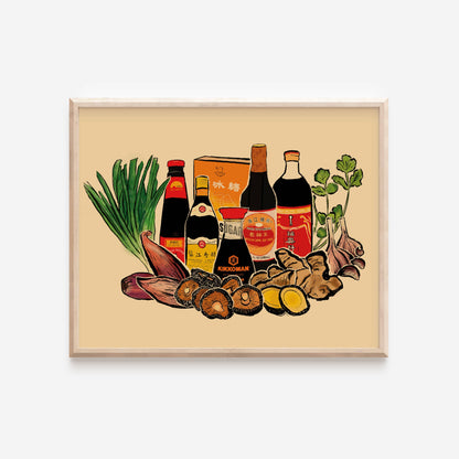 Asian Sauces Print: 5x7 inches