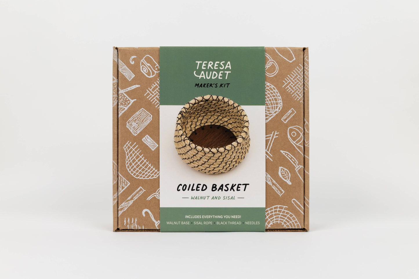 Basket Making Kit: Sisal and walnut