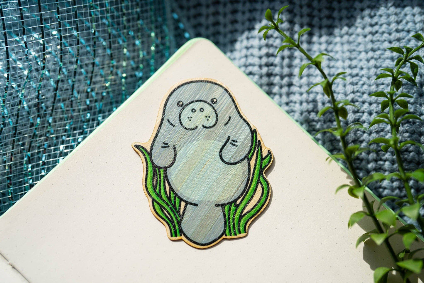 Manatee Bamboo Sticker