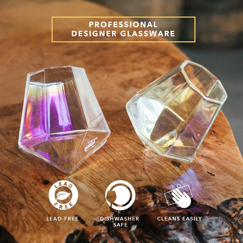 Diamond Whiskey Glasses - The Aura Collection