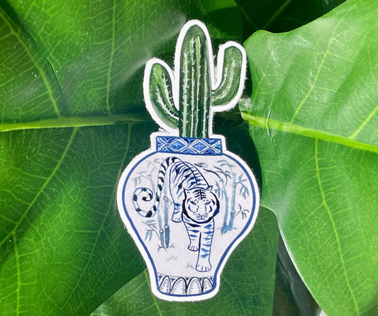 Tiger Sticker | Year of the Tiger + Saguaro Cactus