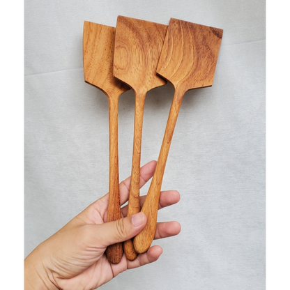 Wooden Curved Spatula - 12" - Kitchen Serving Utensils