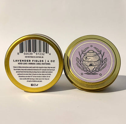 Lavender Fields 4oz. Candle - Paraffin free!