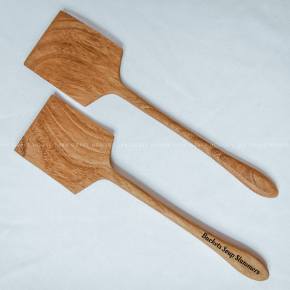 Wooden Curved Spatula - 12" - Kitchen Serving Utensils