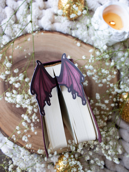 3D Dragon Wings Bookmark | Soft Touch: Green