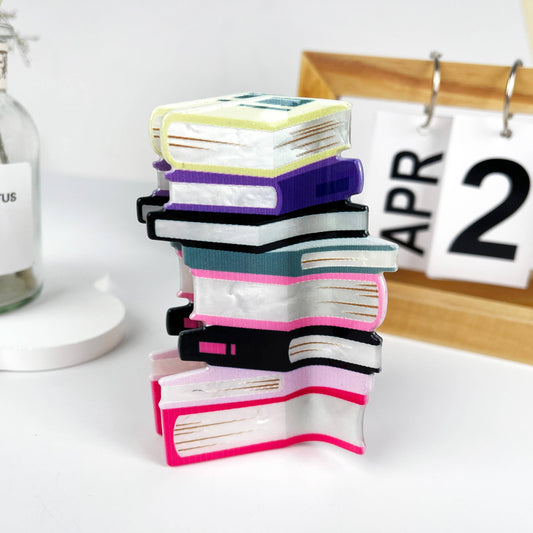 Book Hair Claw Clip: Pink