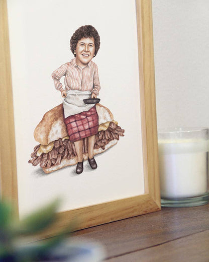 Julia Child Watercolor Print