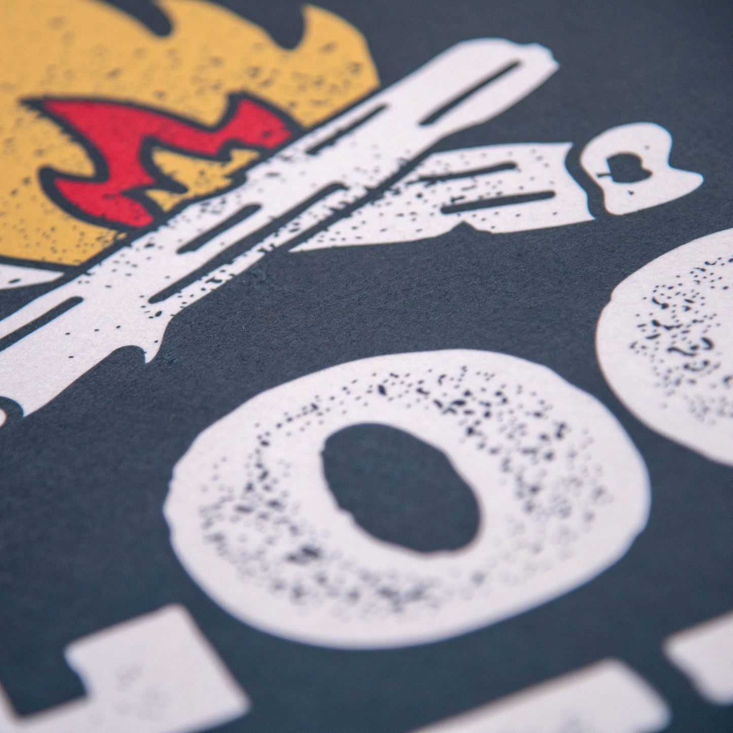 Log Out - Handprinted Felt Banner