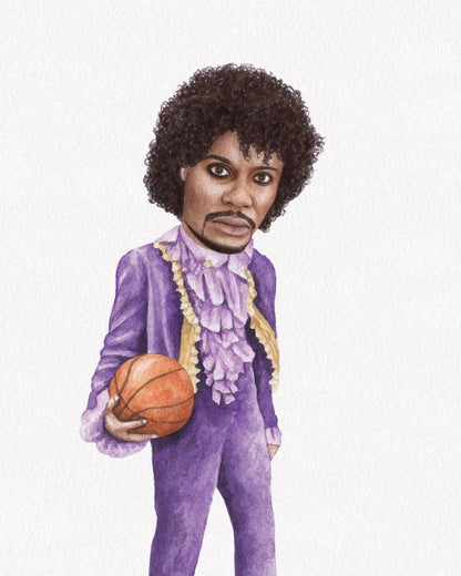 Dave Chappelle as Prince Watercolor Print